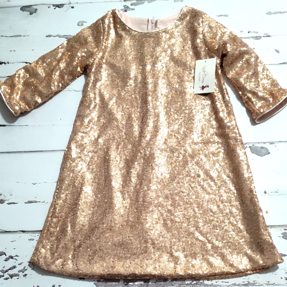 Rose Gold Sequin Dress Kids